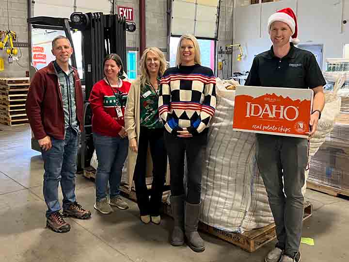 Photo of Teton Valley Brands employees at Idaho Foodbank