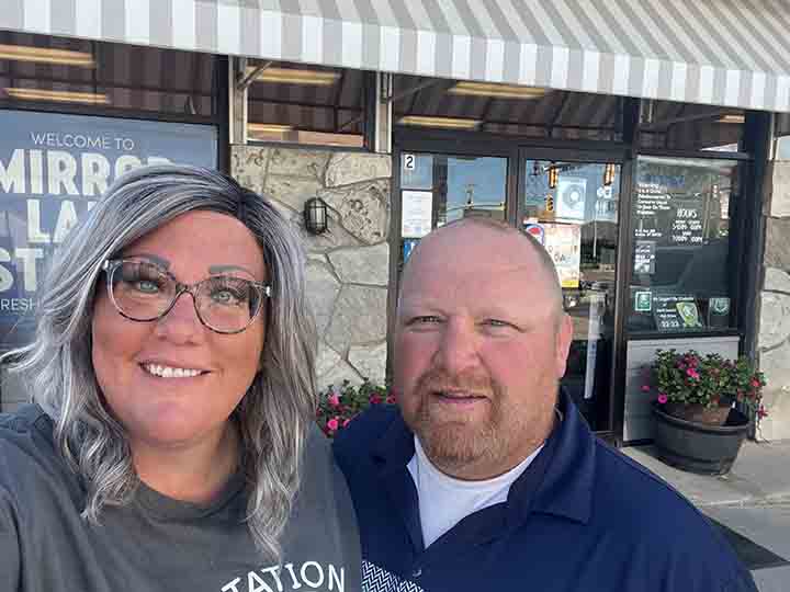 Kristin and David Wade, owners of Mirror Lake Station in Kamas, Utah