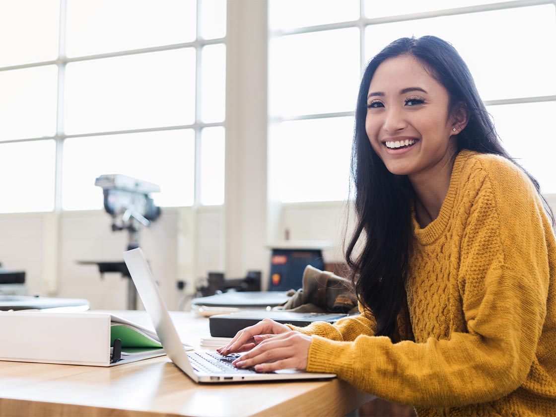 Student Banking Female College Student